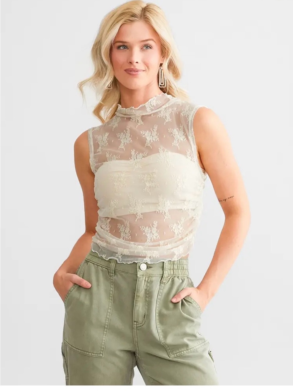 Women’s Free People Intimately Nice Try Floral Lace Tank